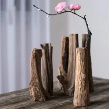 Креативная деревянная ваза, цветок из мертвой древесины, китайский ретро настольный декор, буддизм, украшение для гостиной, сосновый искусственный цветок