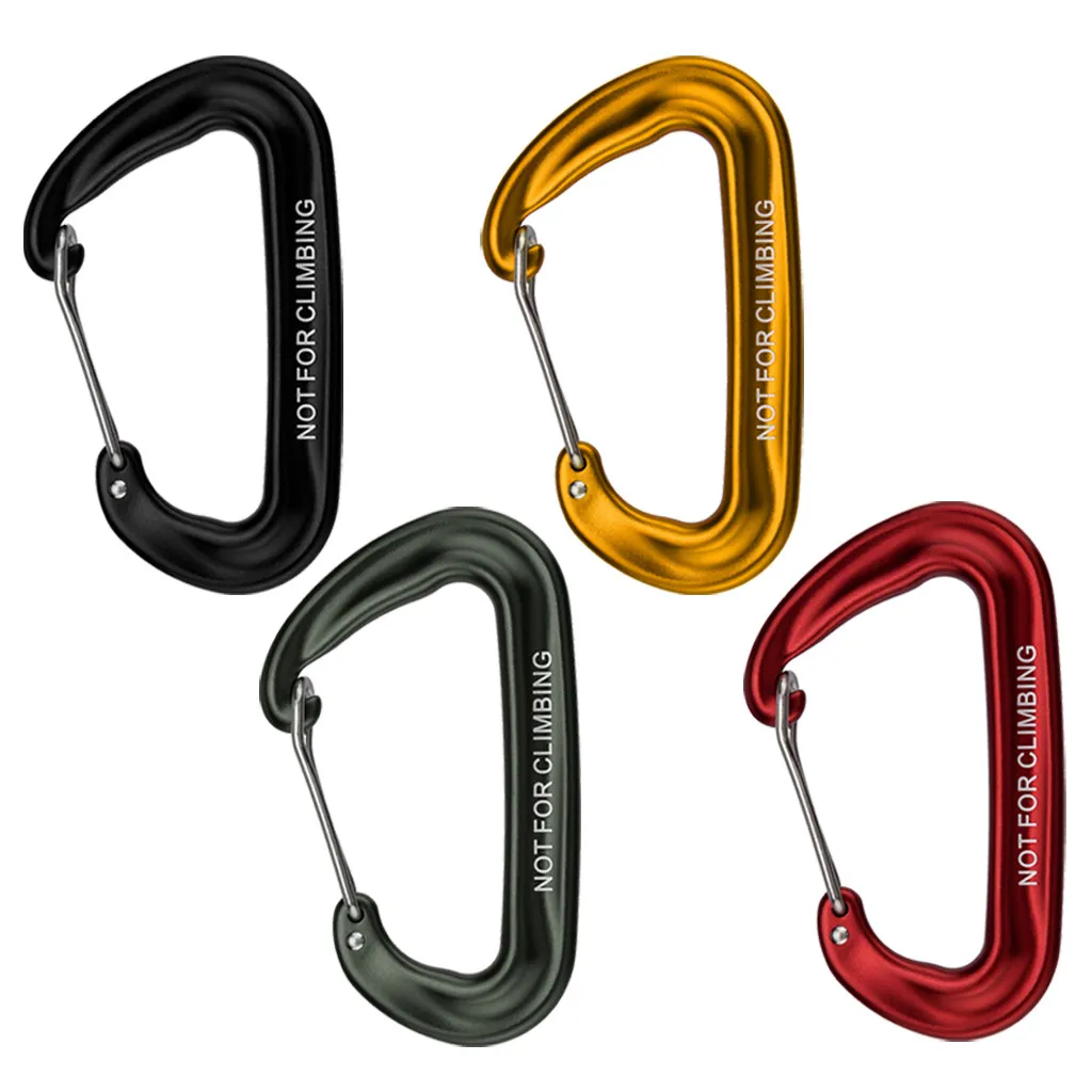 

12KN Multcolor Outdoor Climbing Backpack Hook 12KN Spring Clip Keychain Carabiner Hammock Hook Spring snap clip carabiner #XP
