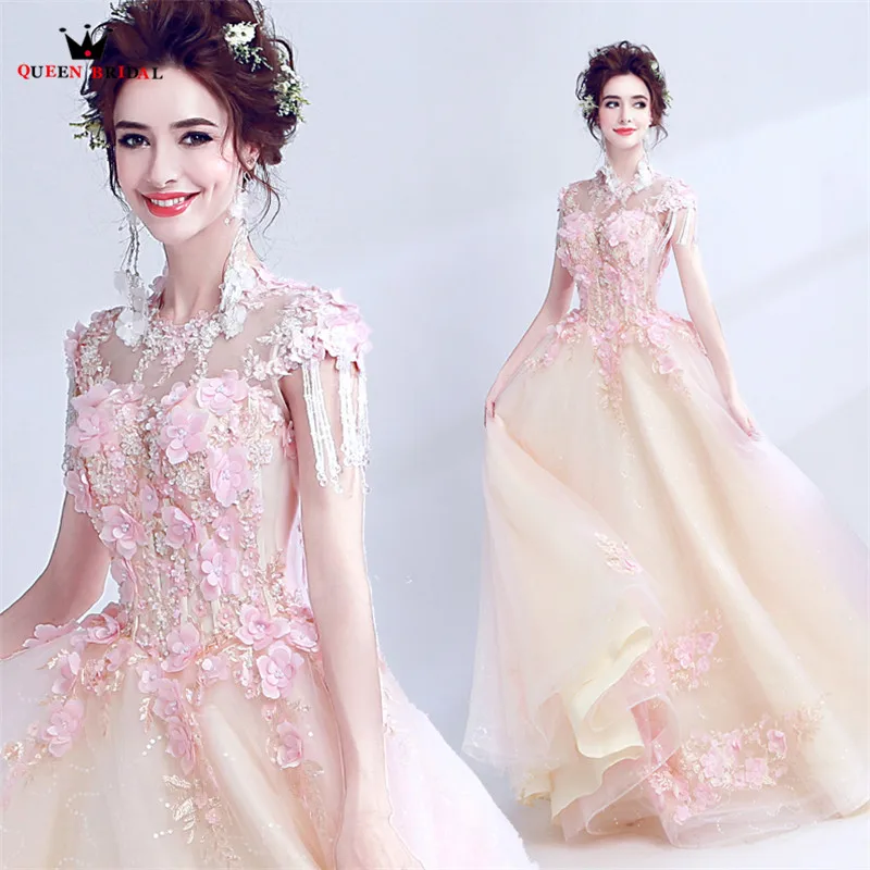 Elegant Evening Dresses 2019 Fashion A-line Floor Length Tulle Lace Flowers Appliques Beads Party Gowns Dress Evening Gown CS33 Elegant Evening Dresses 2019 Fashion A-line Floor Length Tulle Lace Flowers Appliques Beads Party Gowns Dress Evening Gown CS33