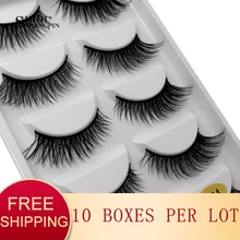 SHIDISHANGPIN 10 коробок оптом накладные ресницы естественные длинные норковые ресницы 3d Объемные Накладные ресницы ручной работы макияж для ресниц G704