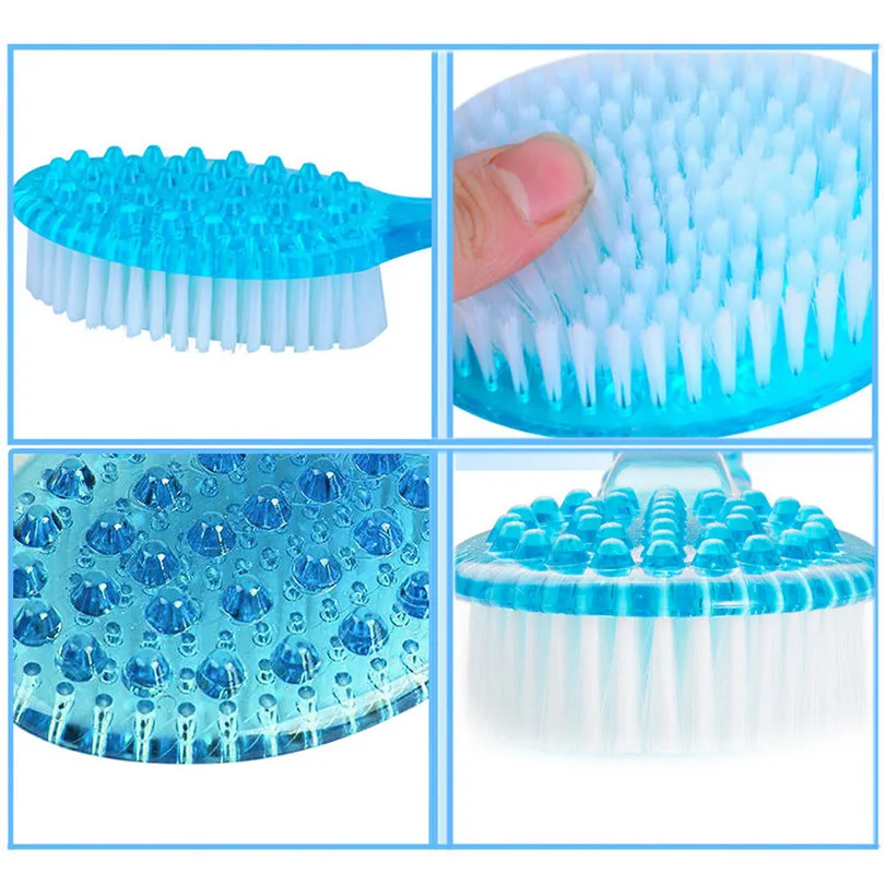 1Pcs Bathroom brush Bath Body Brush Long Wood Handle Reach Back Body Shower Bristle Scrubber Spa Bathroom (4)