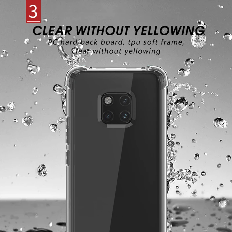 Чехол для Huawei Mate 20 IPAKY 20X Гибридный прозрачный противоударный чехол бампер из ТПУ