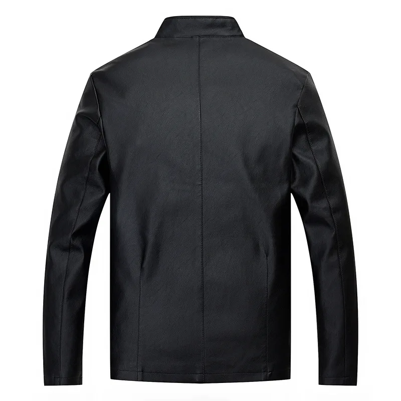 Grandwish, мужские кожаные куртки, мужское пальто со стоячим воротником, Мужская мотоциклетная кожаная куртка, Повседневная брендовая одежда размера плюс M-4XL, DA895