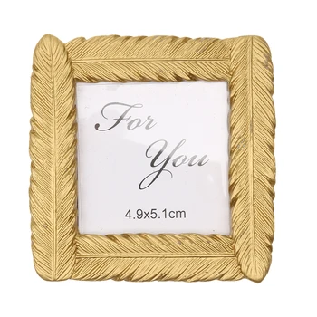 

Unique Feather Leaf Design Photo Frame Table Card Picture Holder Wedding Home Decoration