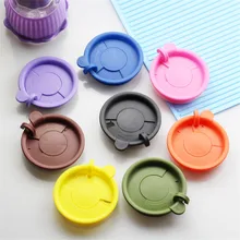 200 шт./лот, цветная круглая пластиковая крышка для чашки, керамическая крышка для чашки с крючком, Вращающаяся крышка для кружки