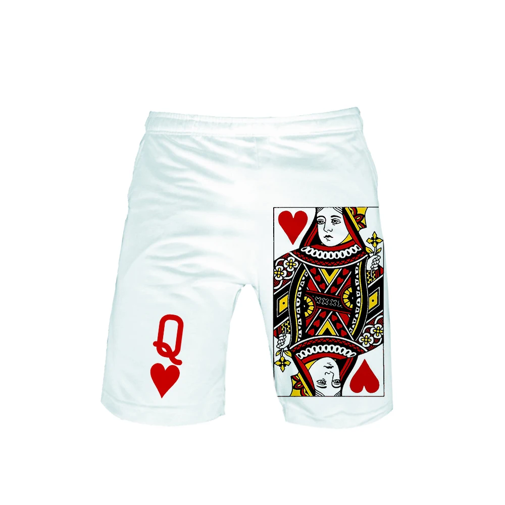 Poker 3D Jack queen King мужские шорты Горячая лето Homme Модные бермуды Уличная одежда Карго