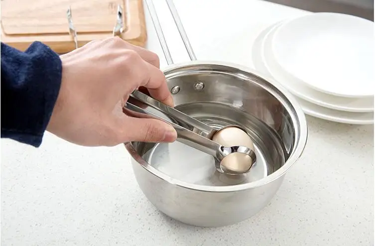 ORGANBOO Creative stainless steel egg clip tong multi-functional kitchen cooking tools breakfast gadget