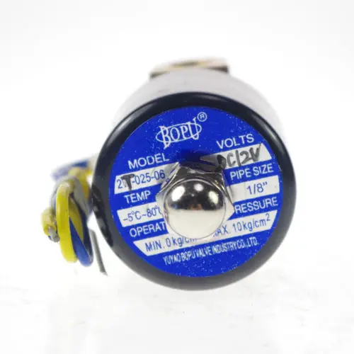 

12VDC Methane Gas Fuel Propane 2 Ways NC Solenoid Valve 1/8" BSPP Connection CE