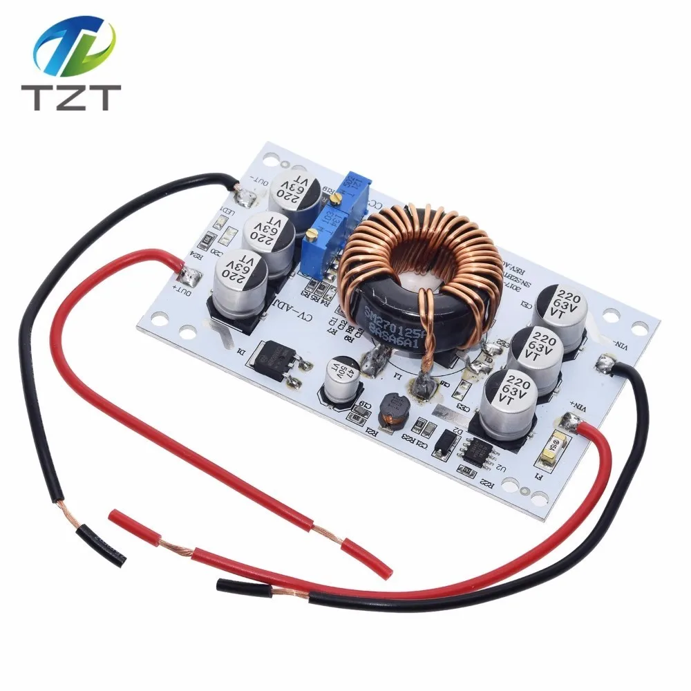 TZT 600W Aluminum Plate DC DC Boost Converter Adjustable 10A Step Up