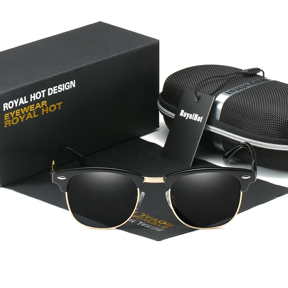 RoyalHot Для мужчин Для женщин Классическая винтажная, брендовая, дизайнерская поляризованные uv400 Солнцезащитные очки Очки
