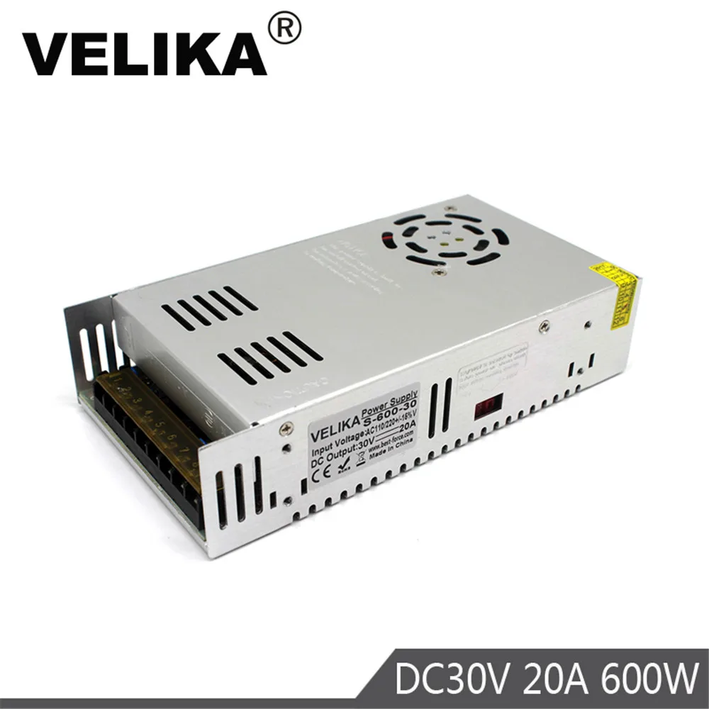 600W 30V 20A Single Output Switching power supply Driver Transformers AC110V 220V TO DC30V USP for Led Lamp CCTV 3D Printer CNC |