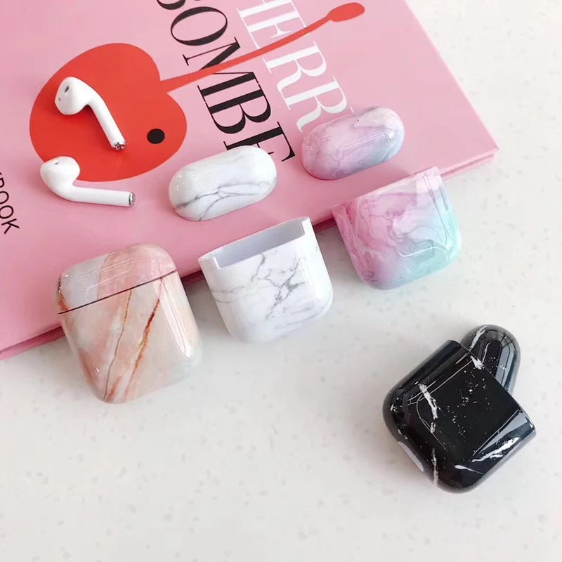 Чехол для AirPods 1 поколение мраморный мультяшный медведь|Сумки телефона| |