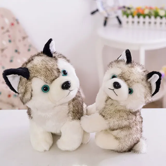 18 22 Cm Cute Stuff Plush Real Life Husky Toy Dog Figure Doll 18 22 Cm Cute Stuff Plush Real Life Husky Toy Dog Figure Doll Kawaii Kids Gift Animals Home Desk Car Decorations