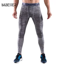 NIBESSER брендовые лоскутные леггинсы для фитнеса колготки мужские Эластичные Обтягивающие дышащие быстросохнущие лосины Брюки