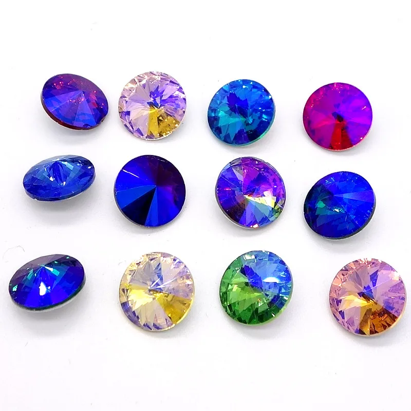 

Wholesale Color AB 20pcs XILION ELEMENTS Crystal glass Rivoli loose Beads DIY 12mm