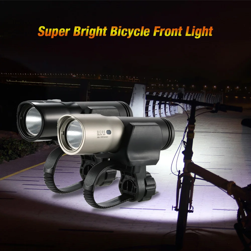 

2-in-1 Bike Light Torch Bicycle Flashlight 1000 Lumens LED Bike Front Light Cycling USB Rechargeable Headlight Biking Lamp