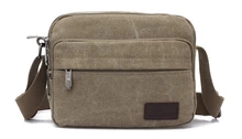 Men Messenger Bags Canvas Vintage Bag Men Shoulder Crossbody Bags for Man Brown Black Small Bag Designer Handbags Bolso LJ–394