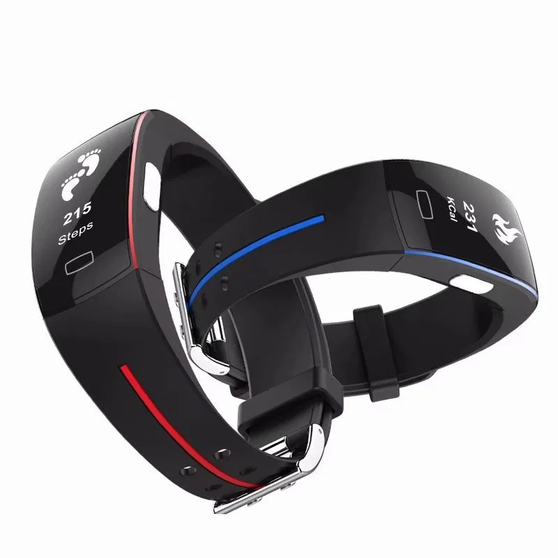 Pulseira com Monitoramento Pedômetro à Prova Relógio Inteligente Fitness Pressão Arterial Frequência Cardíaca D'água Ip67 p3 Ecg Ppg - Image 5