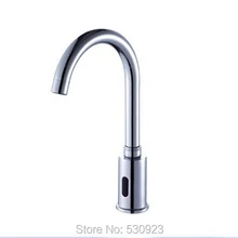 Недавно хромированная отделка кухонная раковина дизайнерский Смеситель Автоматическая кухня кран Soild латунь кран Одной холодной воды на бортике