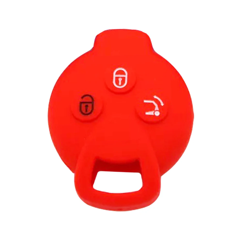 Key Case For Car Silicone 3 Button Car Key Cover For Mercedes Benz Smart Fortwo Forfour City Coupe Roadster - 