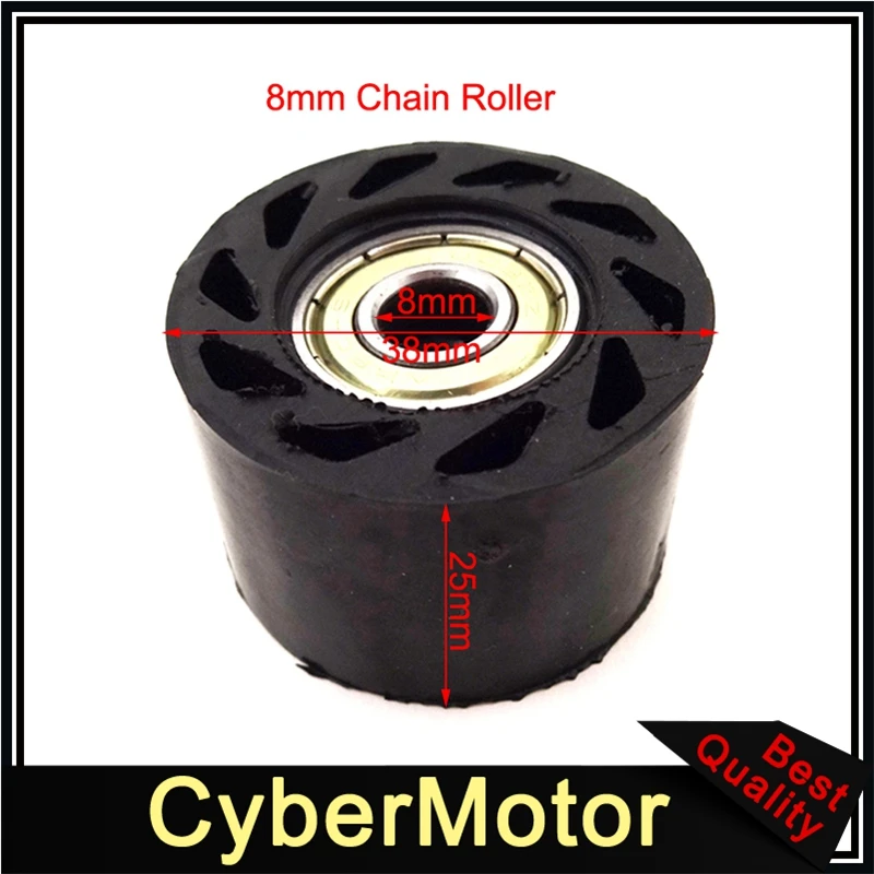 8mm Rubber Chain Roller Tensioner Pulley Guide For 50cc-160cc Pit Dirt Bike 