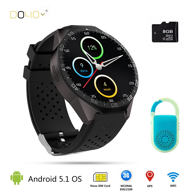 2016 Hot 3G kingwear KW88 Smart Watch android 5 1 OS Smart watch 1 39 inch