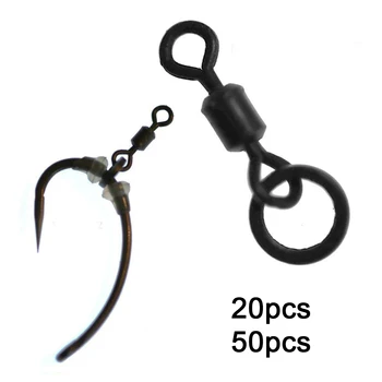 

20/50pcs 20mm Corrosion Resistant Flexible Ring Spinning Micro Hook For Carp Reservoir Fishing Swivels Connect Safe Portable