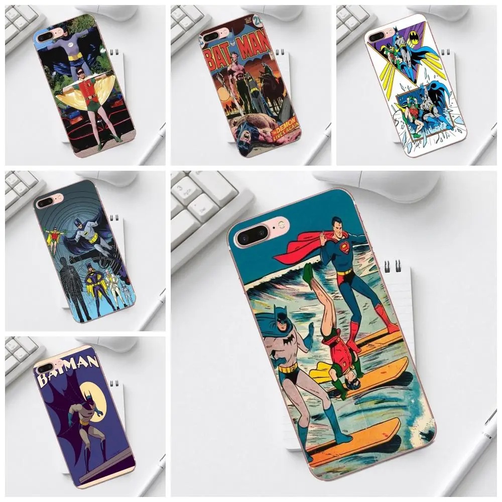 

Vintage Batman Soft Fashion Cell Phone Case For iPhone 4 4S 5 5C SE 6 6S 7 8 Plus X XS Max XR Galaxy A3 A5 J1 J3 J5 J7 2017