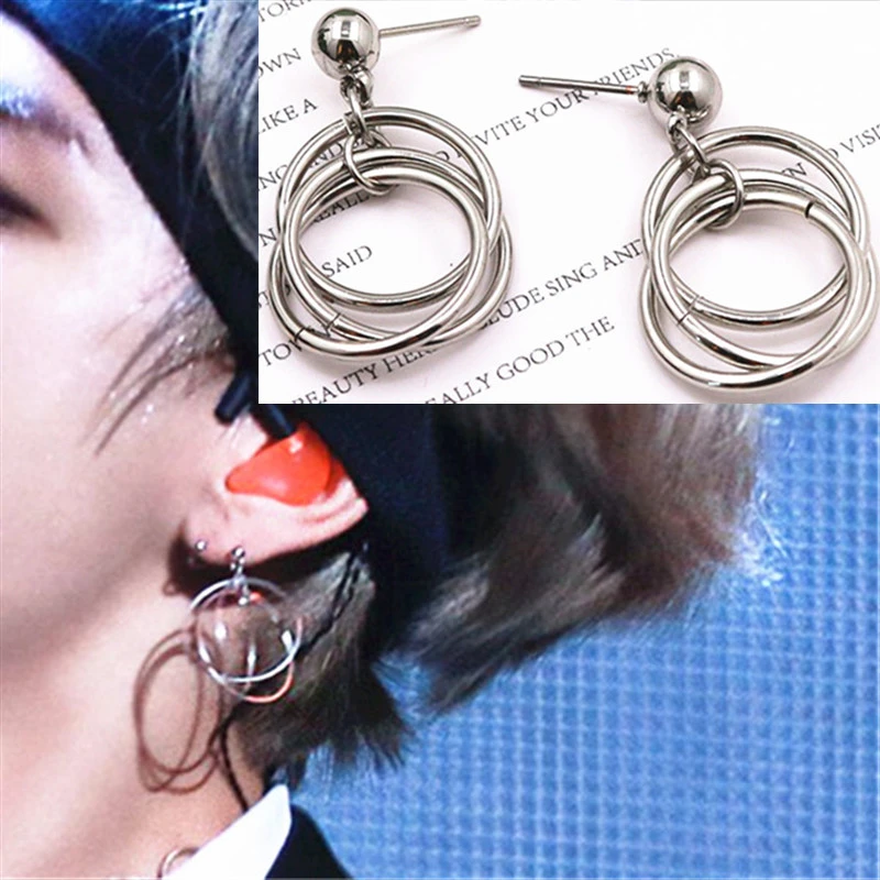 KPOP DNA Korean 2018 Circle V Earrings Studs Bangtan Boys Accesorios Album  Earrings Gifts Jewellery Earrings Women Men|Drop Earrings| - AliExpress