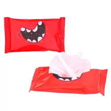 Одноразовые нетканые тканевые крышки влажные салфетки для удаления рук рот Очищающая ткань полотенце смешная улыбка зубы палантин с принтом