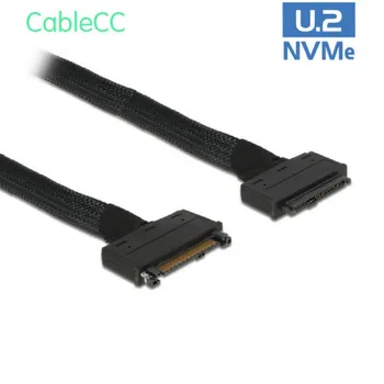 

U.2 U2 SFF-8639 NVME PCIe SSD Cable Male to Female Extension 50cm 68pin
