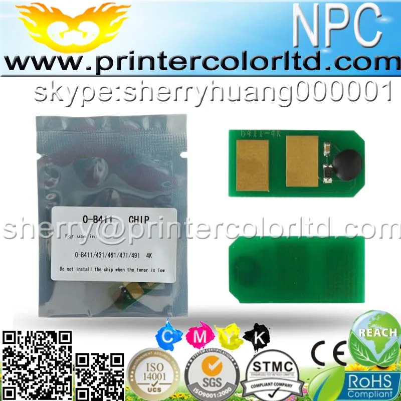 Чип для картриджа с тонером C310dn C330 C510dn C511 сменный чип OKI C310 C510 C530 C531 MC362 MC561 MC562 сброс