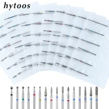 HYTOOS 6 шт./компл. алмазные фрезы для маникюра биты 3/3" маникюрные наконечники электрическими дрелями и аксессуары ротационная кутикула бит шлифовальный инструмент