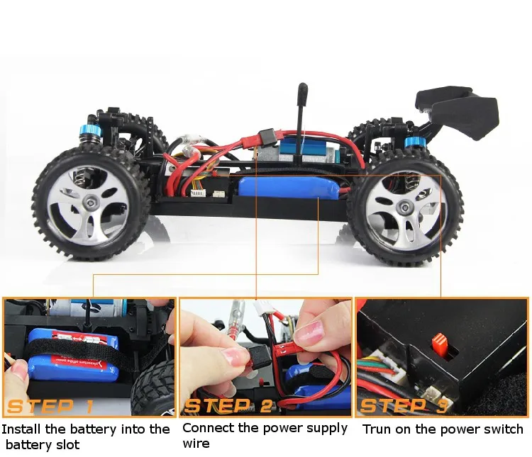 WLtoys A979 RC автомобиль 4WD высокое Скорость электрический автомобиль 2,4G 1:18 Масштаб 4WD монстр грузовик внедорожных транспортное средство с