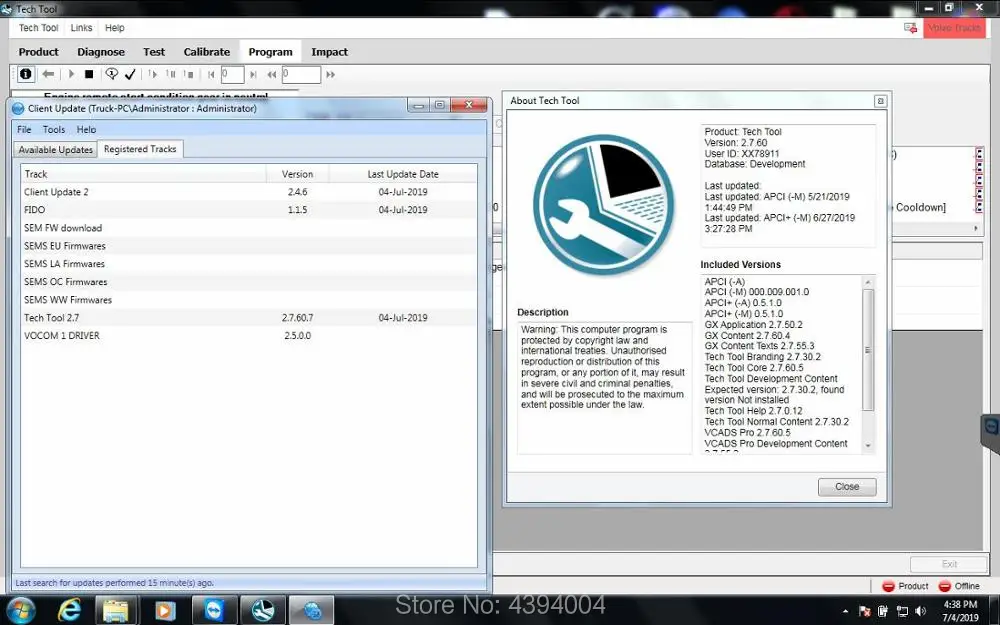 

Premium Tech Tool PTT 2.7.60 VCADS Pro [2019] Development +developer tool truck diagnostic program free shipping