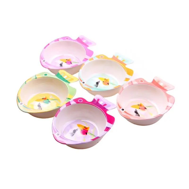 Мультфильм рыбы Форма милые кормление новорожденных чаши блюда Еда Класс посуда Для детей мыло пищевое набор столовых предметов Детские