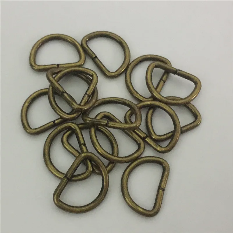 100 шт 12 мм античные бронзовые кольца D Dee регулируемые пряжки DIY аксессуары для обуви сумки лямки ремень несварная пряжка
