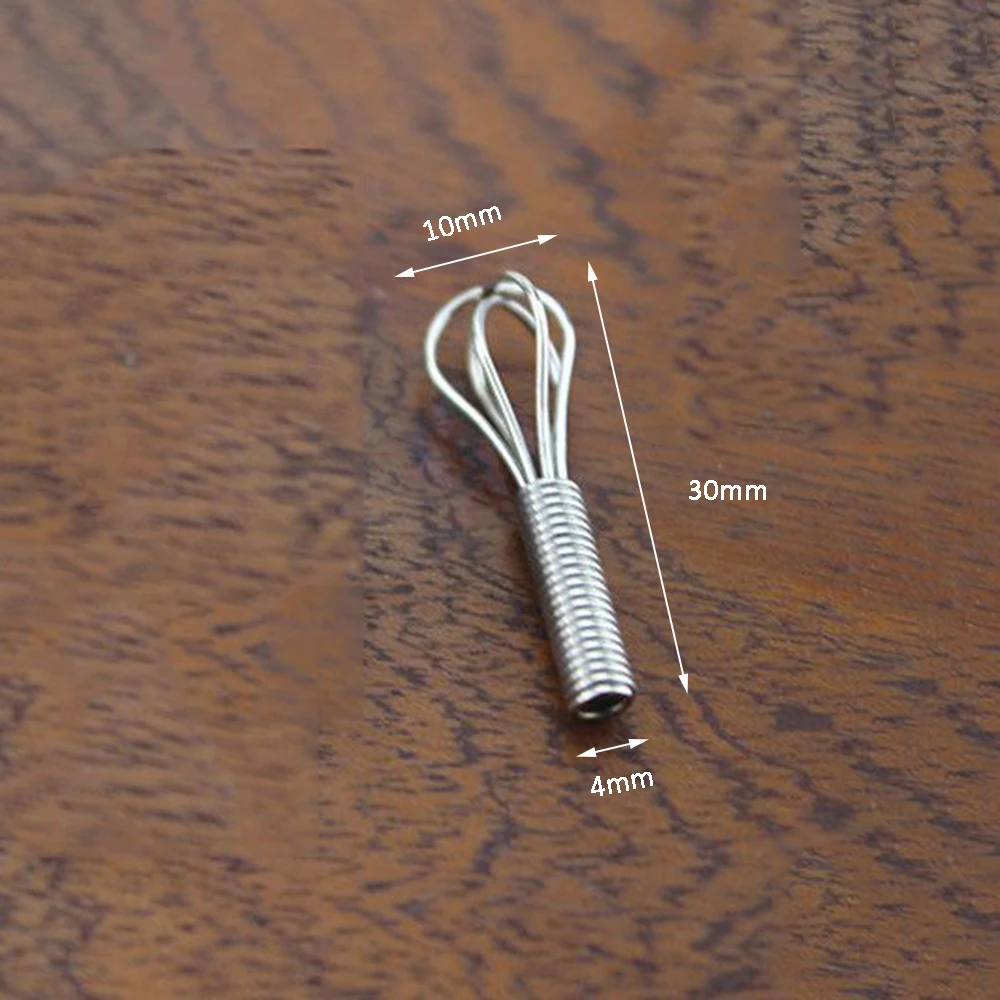 

1/12 Dollhouse Miniature Accessories Mini Metal Egg Whisk Simulation Kitchen Kitchenware Model Toys for Doll House Decoration