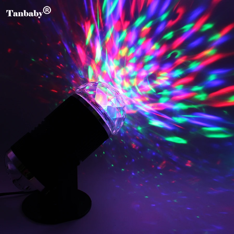 

Tanbaby Voice Control Stage Lamps Crystal Magic Ball Sound Control Laser Led Projector Effect Light Party Disco Club DJ Light