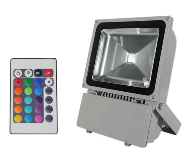 100W RGB 16 Colors Flood Light LED Bulb High Power 85V-265VAC VVME | Лампы и освещение