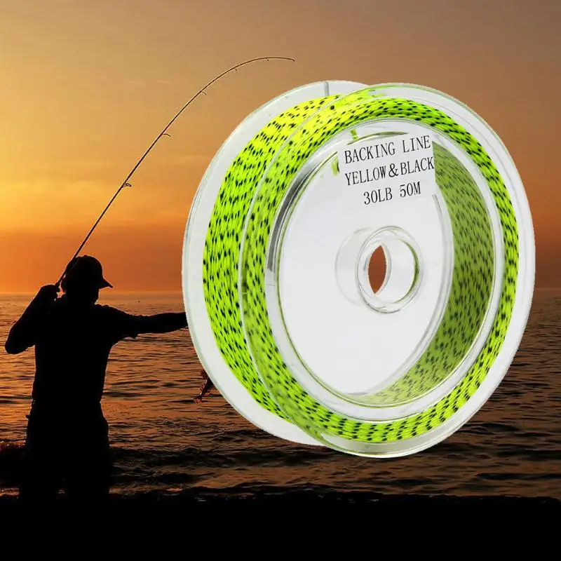 1 шт. Fly Line белый/зеленый/красный цвет 50 м поддержка линии 30LB плетеный линии рыболовная леска 8 ткет с коробкой бас