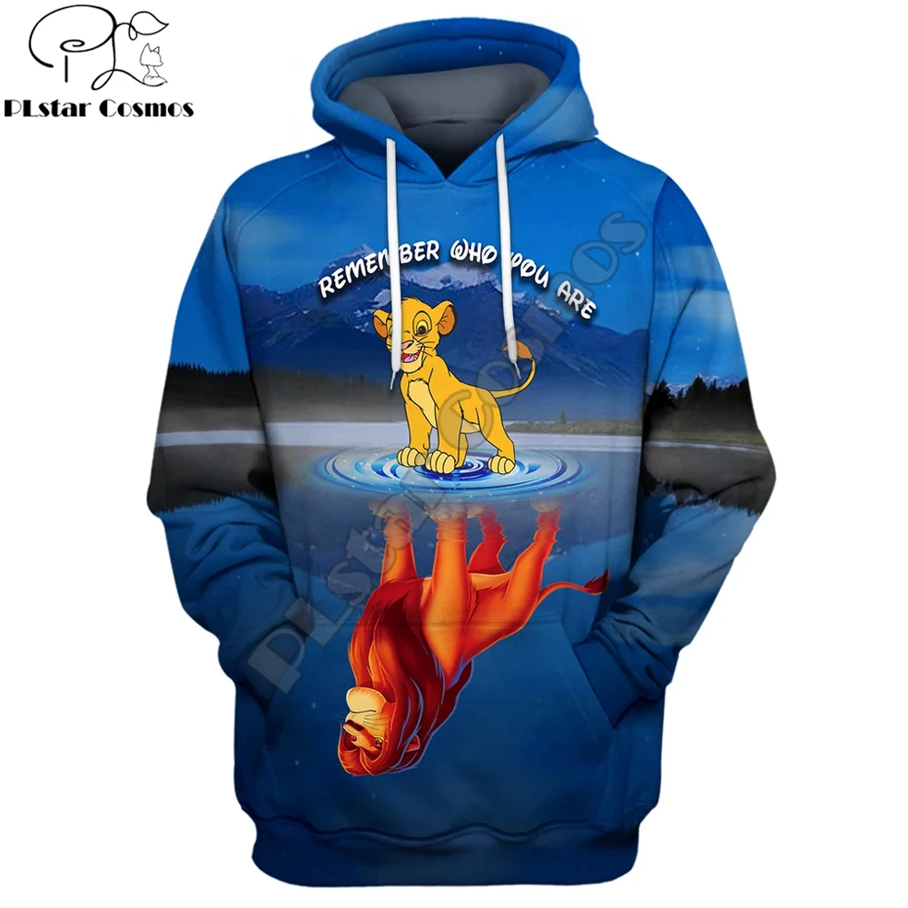 

PLstar Cosmos 2019 New Fashion Men hoodies The Lion King movie cute Simba 3D Printed Unisex streetwear Sweatshirt/zipper hoodie
