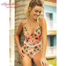 Цельный купальный костюм, женская одежда для плавания, монокини с открытой спиной, купальный костюм с принтом, купальные костюмы, пляжная одежда с кисточками, купальный костюм, Maillot De Bain