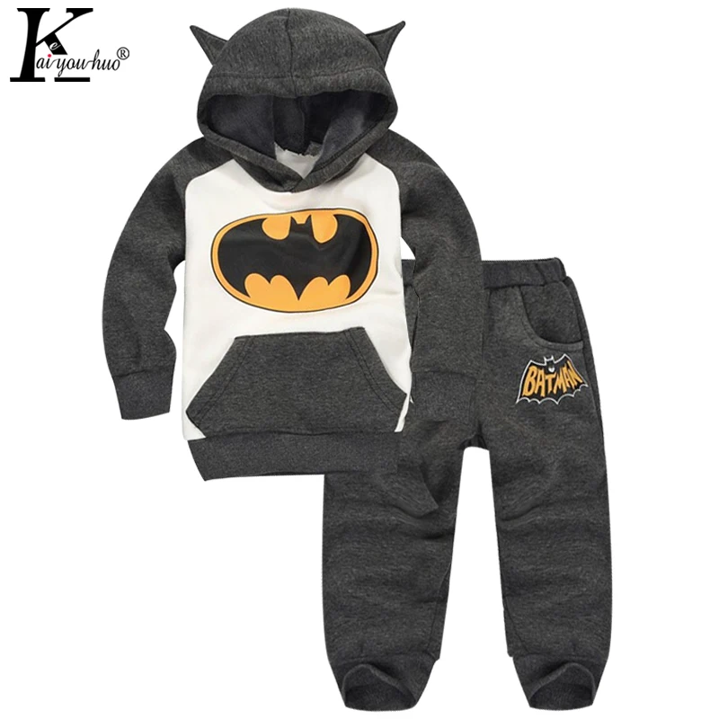 KEAIYOUHUO Girls Sport Suit Baby Boy Clothes Sets Outfit Suits Batman Long Sleeve Tracksuit For Girls