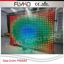 P9 2x3 м RGB продукт полноцветный телепередачи мягкий гибкий СВЕТОДИОДНЫЙ экран занавес SD контроллер системы