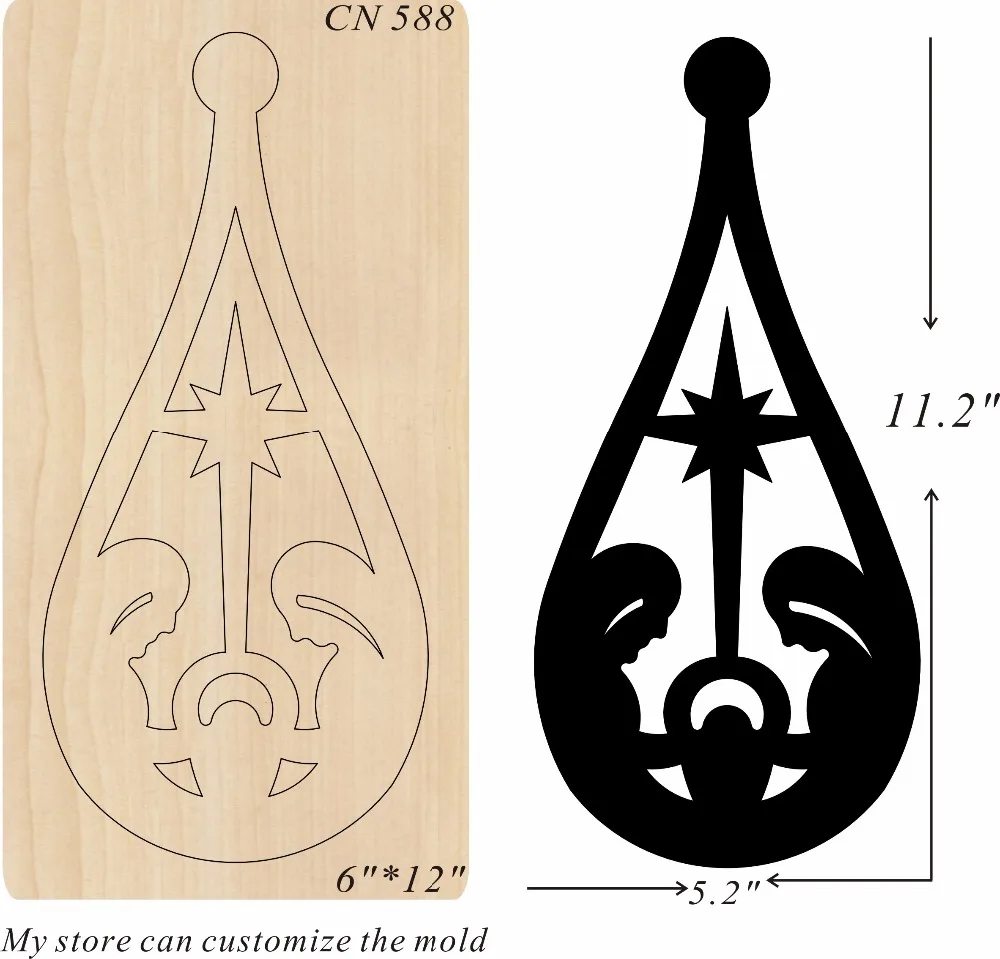 

Happy family Pendant wood moulds die cut accessories wooden die Regola Acciaio Die Misura