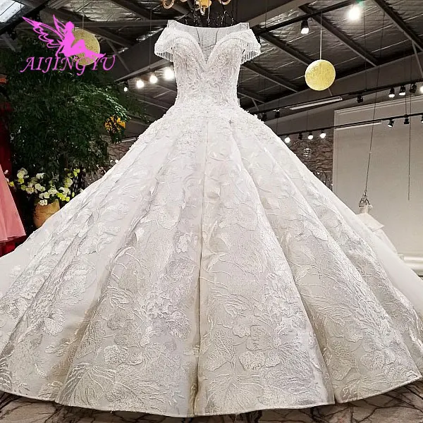 AIJINGYU queen свадебное платье топ сексуальный жемчуг 2019 магазины Vegass брак носит блесток AliExpress свадебные платья