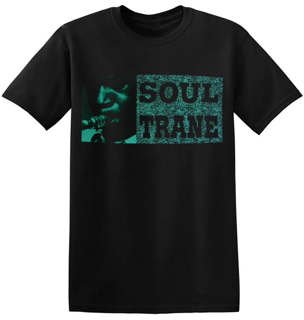 

John Coltrane T Shirt Cool Retro Graphic Print Black Jazz Music Band Tee 4-A-061 Men T Shirt Cheap Sale 100 % Cotton