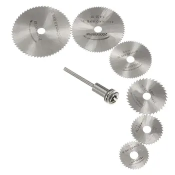 

Kit HSS Circular Drive Saw Blade Circular Teeth + Mandrel for Dremel