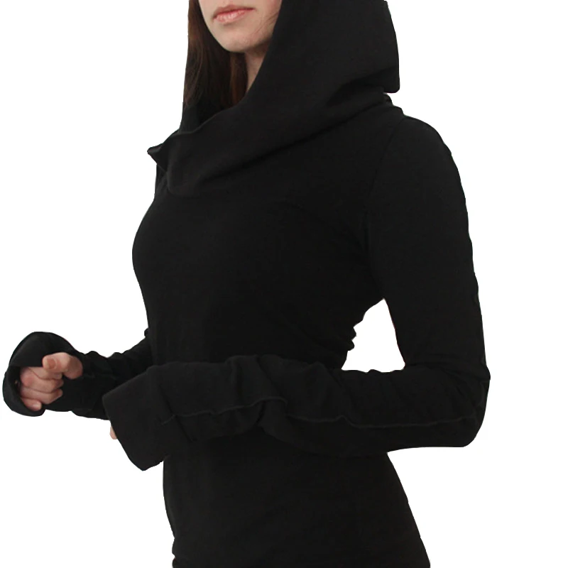 

2018 New Hot Women Hooded Ladies Fashion Hoodies Pullover Tunic Long Hoody Sweatshirt Solid Colour Long Sleeve SS096